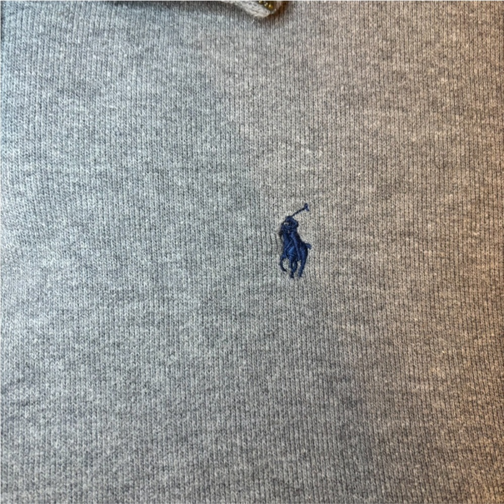 Men’s Polo Ralph Lauren Gray Large Pullover Sweater 100% Cotton - Picture 3 of 6